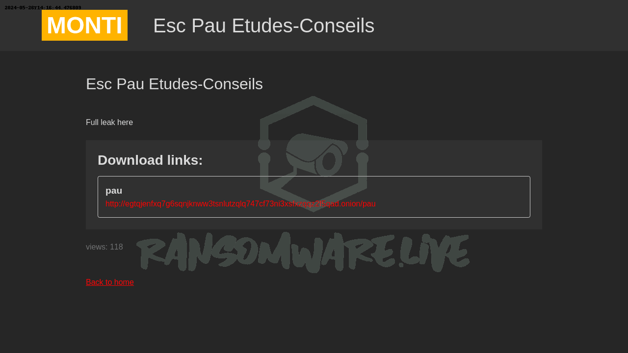 Ransom! Esc Pau Etudes-Conseils