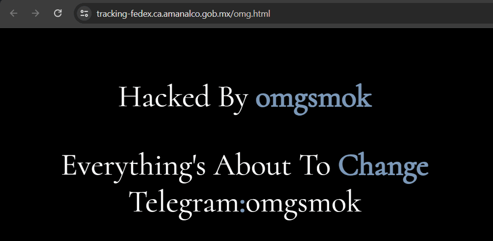 Hacked! tracking-fedex.ca.amanalco.gob.mx