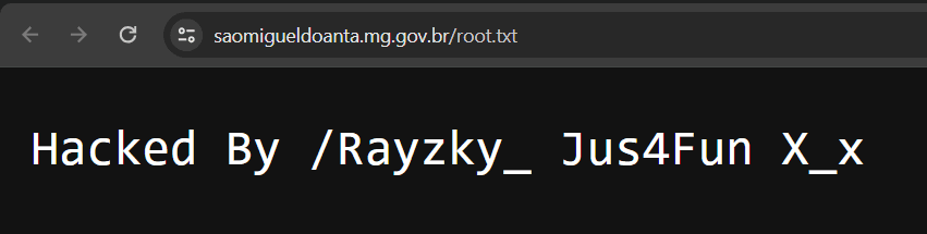 Hacked! saomigueldoanta.mg.gov.br