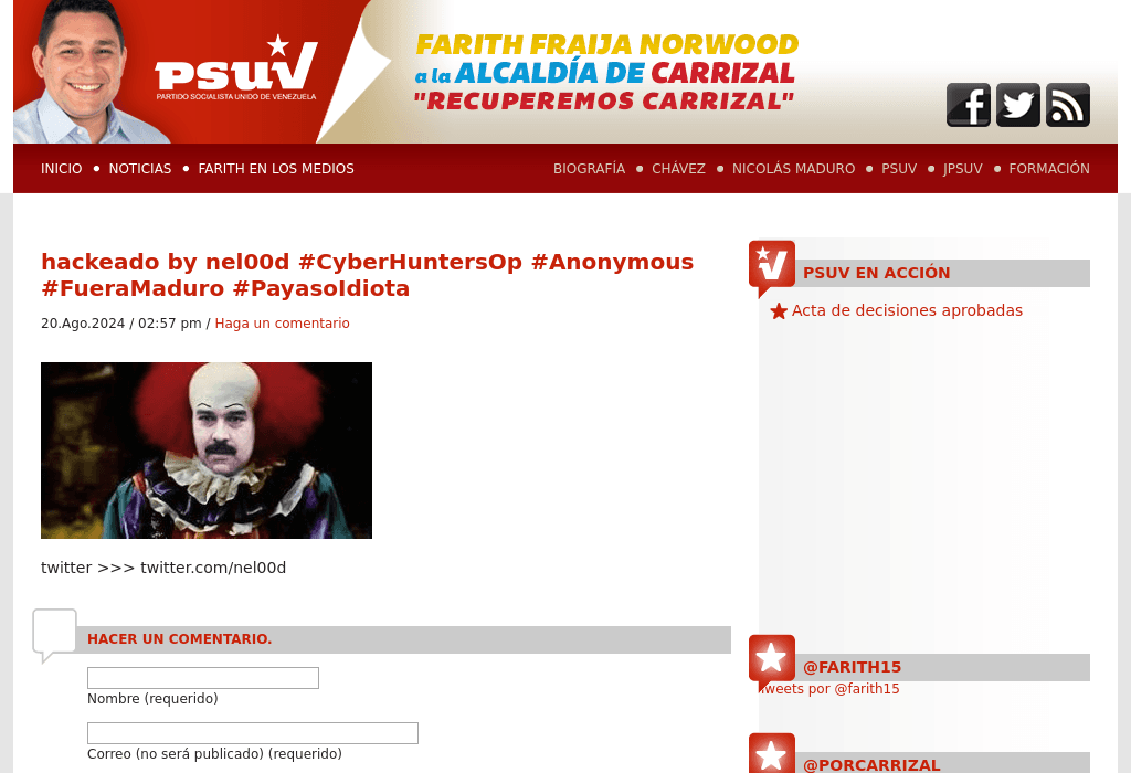 Hacked! farith.psuv.org.ve