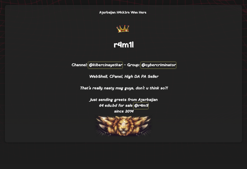 Hacked! ban-fima-web.fima.gov.bd