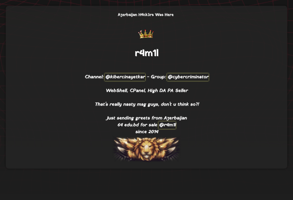 Hacked! dmc.fima.gov.bd