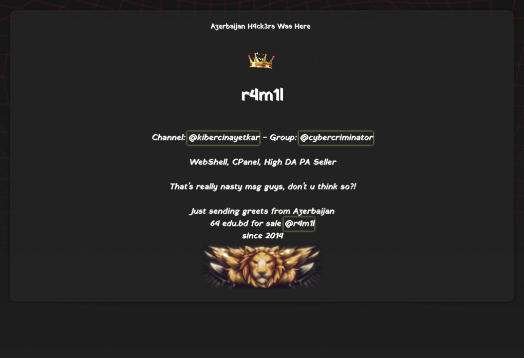 Hacked! journal.fima.gov.bd